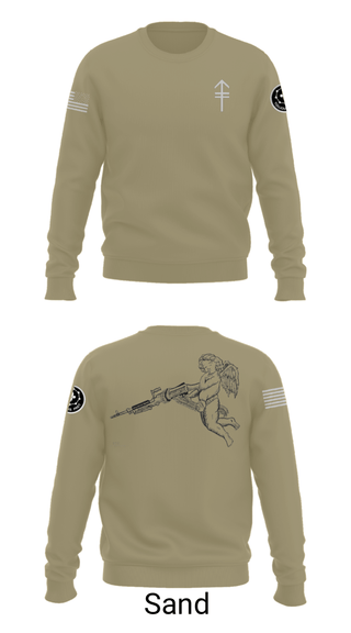 Crew Neck Sweatshirt, 2/2 3rd PLT Weapon SquadE TRP 3RD PLT WEAPONS SQUAD, Army, Teamtime, Team time, sublimation, custom sports apparel, team uniforms, spirit wear, spiritwear, sports uniforms, custom shirts, team store, custom team store, fundraiser sports, apparel fundraiser
