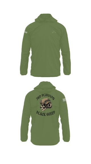 Windbreaker, 3rd PLT Black Sheep, Army, Teamtime, Team time, sublimation, custom sports apparel, team uniforms, spirit wear, spiritwear, sports uniforms, custom shirts, team store, custom team store, fundraiser sports, apparel fundraiser