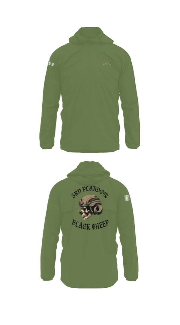 Windbreaker, 3rd PLT Black Sheep, Army, Teamtime, Team time, sublimation, custom sports apparel, team uniforms, spirit wear, spiritwear, sports uniforms, custom shirts, team store, custom team store, fundraiser sports, apparel fundraiser