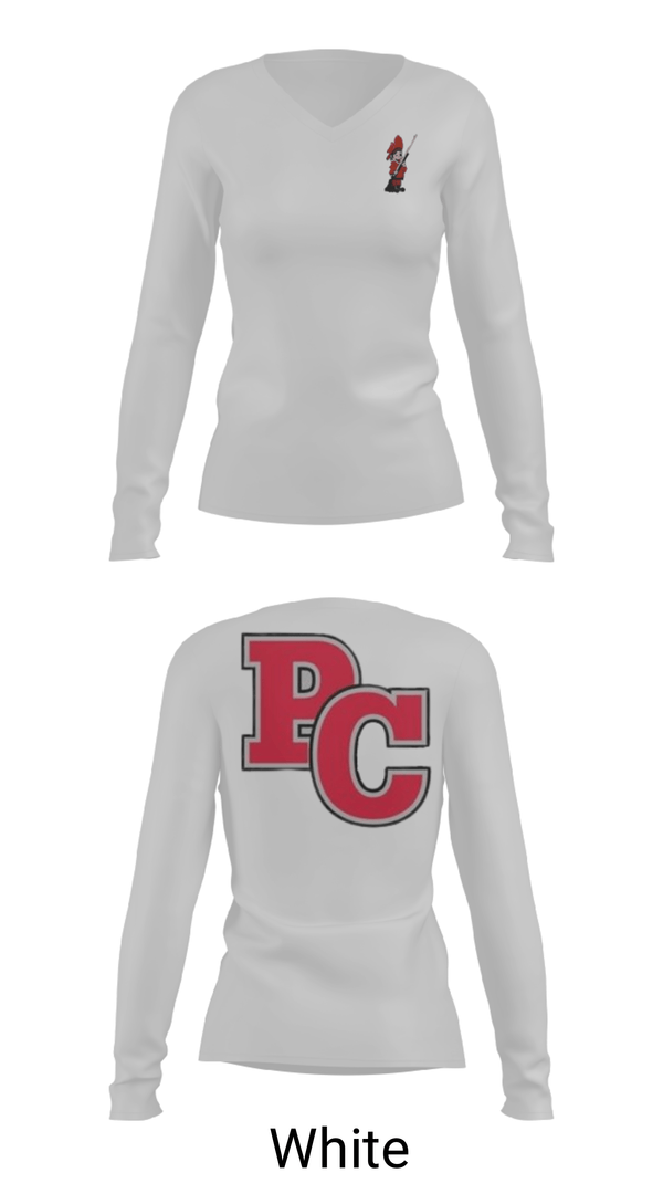 Women's Long Sleeve Vneck Shirt, Perkins County Junior High School Football, Football, Teamtime, Team time, sublimation, custom sports apparel, team uniforms, spirit wear, spiritwear, sports uniforms, custom shirts, team store, custom team store, fundraiser sports, apparel fundraiser