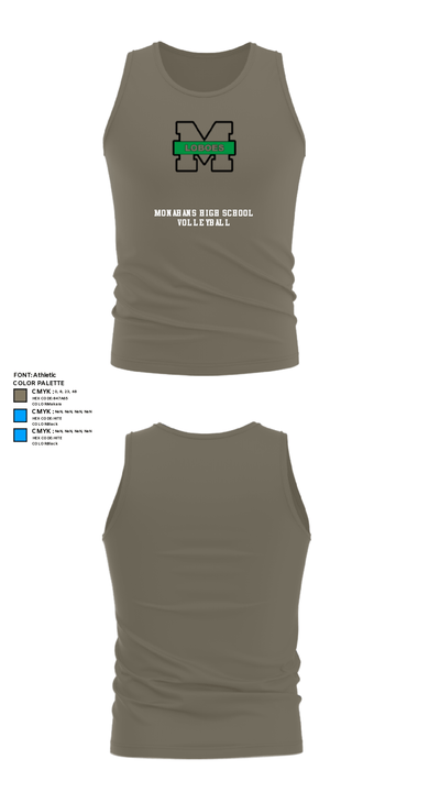 Monahans High School Volleyball 83796178 Tank Top - 31