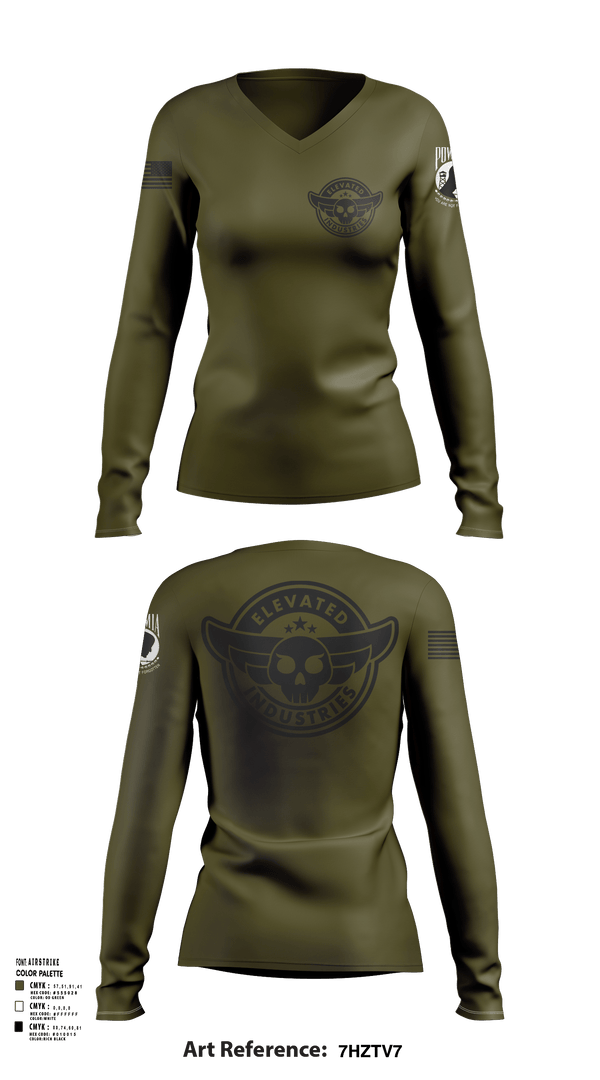 Womens Long Sleeve Vneck Shirt, Elevated Industries, , Teamtime, Team time, sublimation, custom sports apparel, team uniforms, spirit wear, spiritwear, sports uniforms, custom shirts, team store, custom team store, fundraiser sports, apparel fundraiser