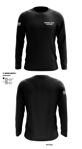 Long Sleeve Performance Shirt, Monument Police Department, Police, Teamtime, Team time, sublimation, custom sports apparel, team uniforms, spirit wear, spiritwear, sports uniforms, custom shirts, team store, custom team store, fundraiser sports, apparel fundraiser