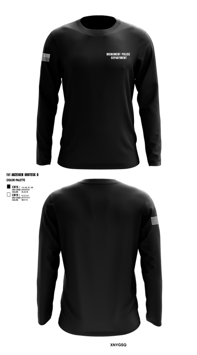 Monument Police Department 10917118 Long Sleeve Performance Shirt - 1