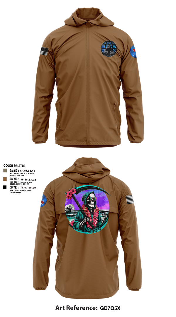 Windbreaker, REAPERS, FT SHAFTER, , Teamtime, Team time, sublimation, custom sports apparel, team uniforms, spirit wear, spiritwear, sports uniforms, custom shirts, team store, custom team store, fundraiser sports, apparel fundraiser