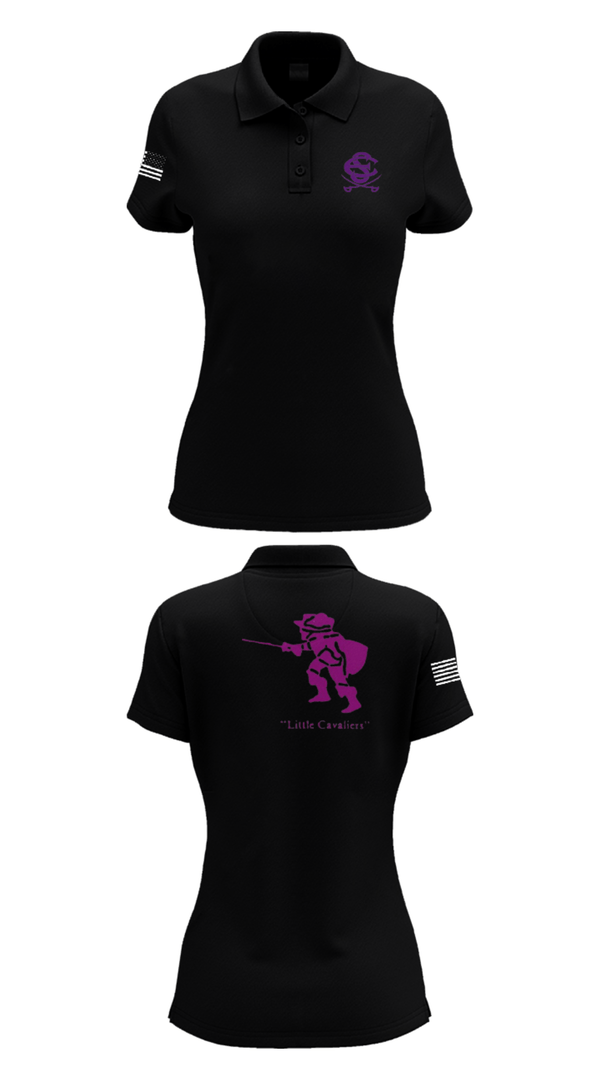 Women's Short Sleeve Performance Polo, East Stroudsburg Cavaliers, Football, Teamtime, Team time, sublimation, custom sports apparel, team uniforms, spirit wear, spiritwear, sports uniforms, custom shirts, team store, custom team store, fundraiser sports, apparel fundraiser