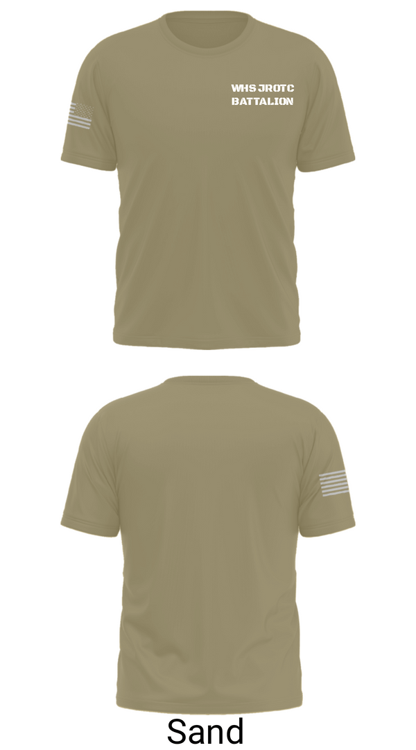 Old School Cotton Feel Shirt, WHS JROTC BATTALION, Army, Teamtime, Team time, sublimation, custom sports apparel, team uniforms, spirit wear, spiritwear, sports uniforms, custom shirts, team store, custom team store, fundraiser sports, apparel fundraiser