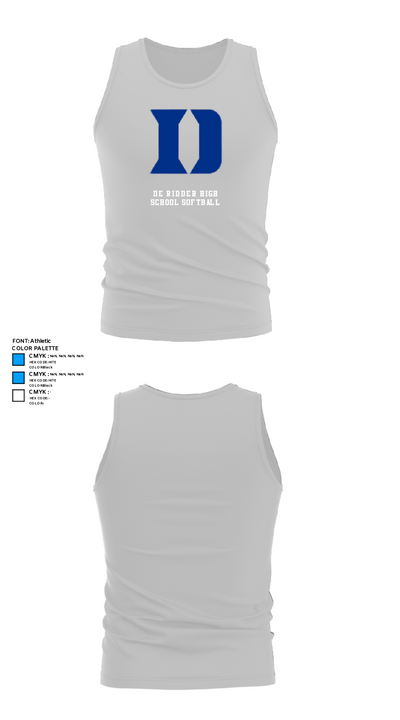 De Ridder High School Softball 28991154 Tank Top - 13