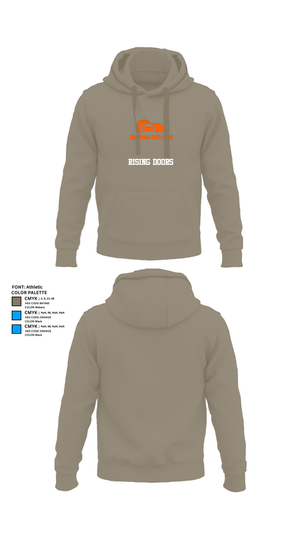 Hoodie, Rising Doors, Army, Teamtime, Team time, sublimation, custom sports apparel, team uniforms, spirit wear, spiritwear, sports uniforms, custom shirts, team store, custom team store, fundraiser sports, apparel fundraiser
