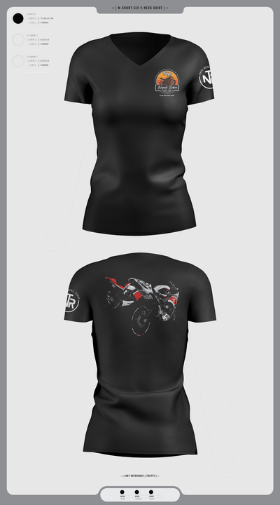 TNR 82301629 Women's Short Sleeve V-neck Shirt - 1
