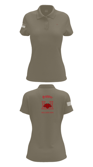 Womens Short Sleeve Performance Polo, 811th EN CO, , Teamtime, Team time, sublimation, custom sports apparel, team uniforms, spirit wear, spiritwear, sports uniforms, custom shirts, team store, custom team store, fundraiser sports, apparel fundraiser
