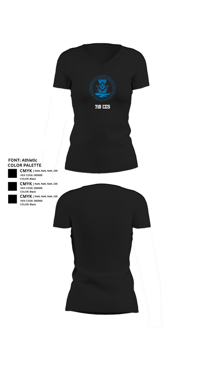 718 CES 21682308 Women's Short Sleeve V-neck Shirt - 24