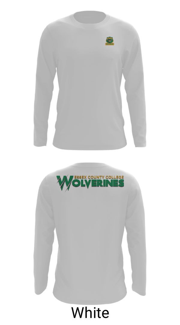 Long Sleeve Performance Shirt, Essex County College Track and Field, Track & Field, Teamtime, Team time, sublimation, custom sports apparel, team uniforms, spirit wear, spiritwear, sports uniforms, custom shirts, team store, custom team store, fundraiser sports, apparel fundraiser