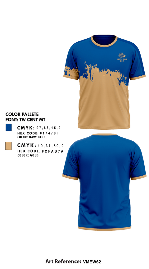 Short Sleeve Performance Shirt, Notre Dame Catholic High School Golf, Golf, Teamtime, Team time, sublimation, custom sports apparel, team uniforms, spirit wear, spiritwear, sports uniforms, custom shirts, team store, custom team store, fundraiser sports, apparel fundraiser