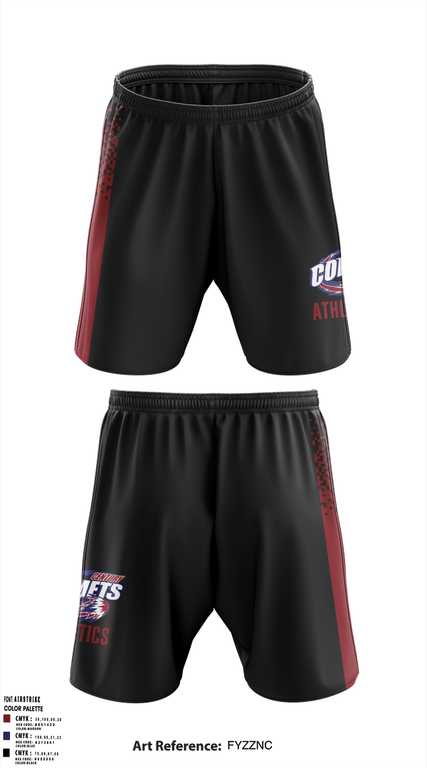 Athletic Shorts With Pockets, Century Middle School, Spirit Store, Teamtime, Team time, sublimation, custom sports apparel, team uniforms, spirit wear, spiritwear, sports uniforms, custom shirts, team store, custom team store, fundraiser sports, apparel fundraiser