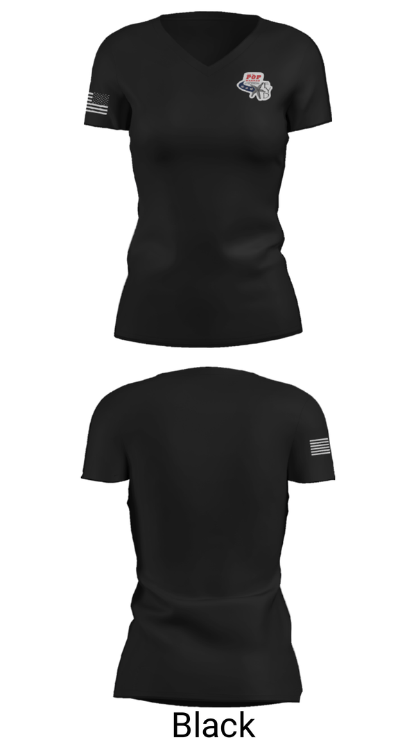Women's Short Sleeve Vneck Shirt, FYD Tampa Bay Pop Warner, Football, Teamtime, Team time, sublimation, custom sports apparel, team uniforms, spirit wear, spiritwear, sports uniforms, custom shirts, team store, custom team store, fundraiser sports, apparel fundraiser