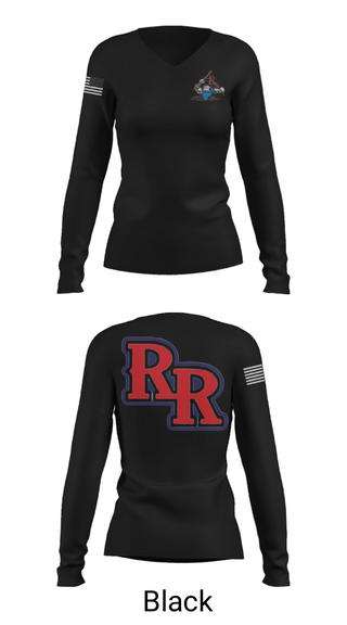 Womens Long Sleeve Vneck Shirt, Rudder Middle School Soccer, Men's Soccer, Teamtime, Team time, sublimation, custom sports apparel, team uniforms, spirit wear, spiritwear, sports uniforms, custom shirts, team store, custom team store, fundraiser sports, apparel fundraiser