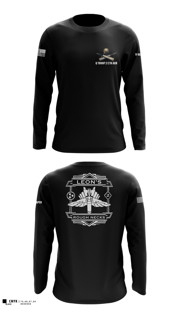 Long Sleeve Performance Shirt, Q TROOP 2/278 ACR, National Guard, Teamtime, Team time, sublimation, custom sports apparel, team uniforms, spirit wear, spiritwear, sports uniforms, custom shirts, team store, custom team store, fundraiser sports, apparel fundraiser