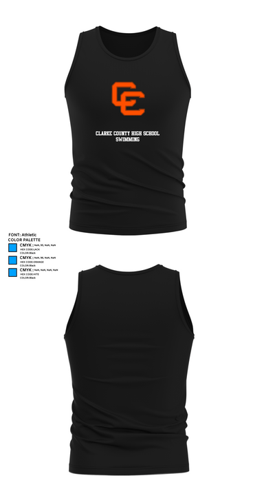 Clarke County High School Swimming 29133157 Tank Top - 32