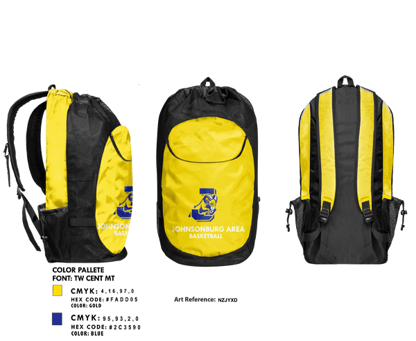 Gear Bag, Johnsonburg Area Senior High School Basketball, Men's Basketball, Teamtime, Team time, sublimation, custom sports apparel, team uniforms, spirit wear, spiritwear, sports uniforms, custom shirts, team store, custom team store, fundraiser sports, apparel fundraiser