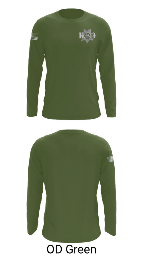 Long Sleeve Performance Shirt, Fresno Police Department K9 Unit, Police, Teamtime, Team time, sublimation, custom sports apparel, team uniforms, spirit wear, spiritwear, sports uniforms, custom shirts, team store, custom team store, fundraiser sports, apparel fundraiser