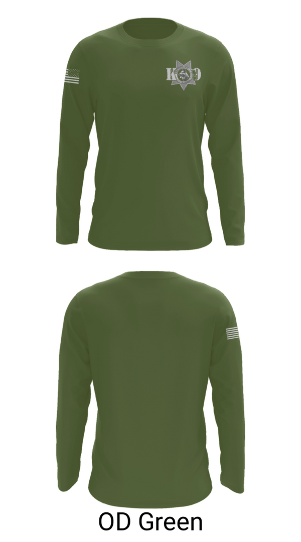 Long Sleeve Performance Shirt, Fresno Police Department K9 Unit, Police, Teamtime, Team time, sublimation, custom sports apparel, team uniforms, spirit wear, spiritwear, sports uniforms, custom shirts, team store, custom team store, fundraiser sports, apparel fundraiser