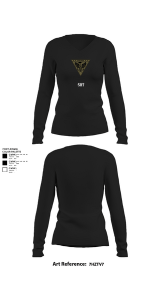 Women's Long Sleeve Vneck Shirt, SRT, Police, Teamtime, Team time, sublimation, custom sports apparel, team uniforms, spirit wear, spiritwear, sports uniforms, custom shirts, team store, custom team store, fundraiser sports, apparel fundraiser