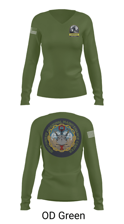 Swrmc 87303648 Women's Long Sleeve V-neck Shirt -1 54