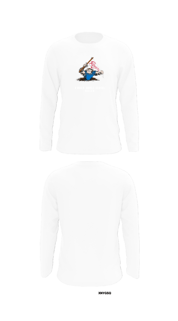 Long Sleeve Performance Shirt, Rudder Middle School Soccer, Men's Soccer, Teamtime, Team time, sublimation, custom sports apparel, team uniforms, spirit wear, spiritwear, sports uniforms, custom shirts, team store, custom team store, fundraiser sports, apparel fundraiser