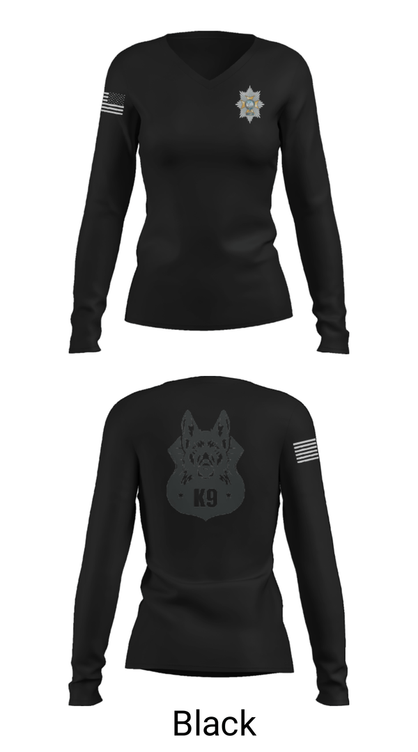 Women's Long Sleeve Vneck Shirt, Sherwood Foresters, Army, Teamtime, Team time, sublimation, custom sports apparel, team uniforms, spirit wear, spiritwear, sports uniforms, custom shirts, team store, custom team store, fundraiser sports, apparel fundraiser