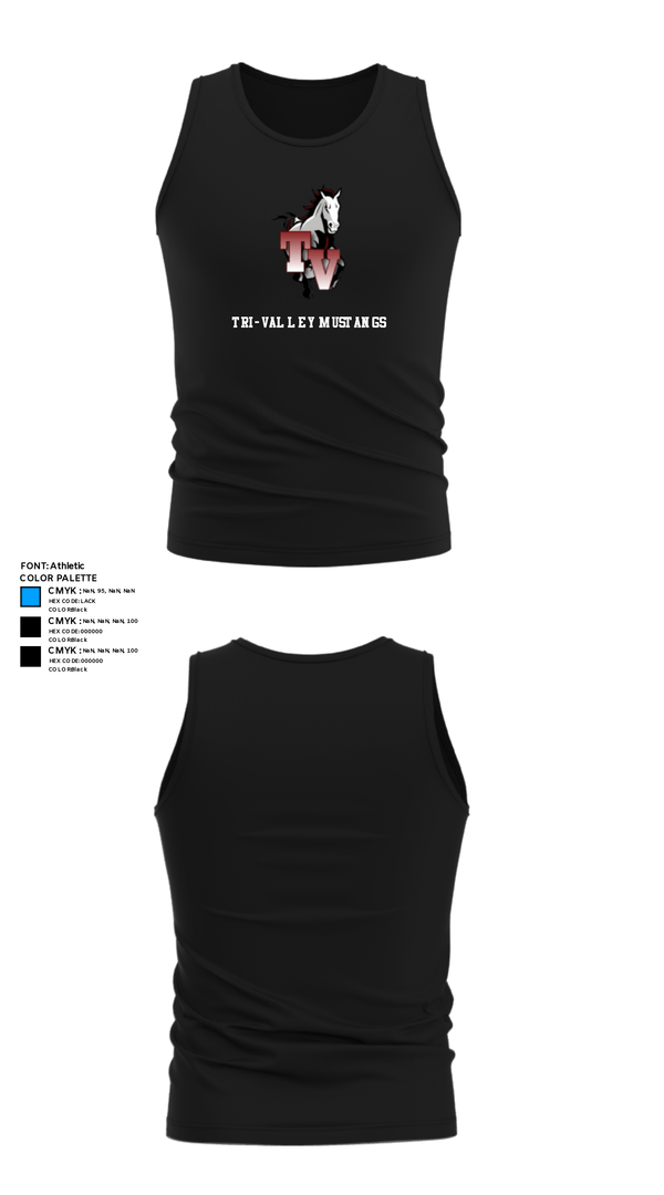 Tank Top, Tri-Valley Mustangs, Spirit Store, Teamtime, Team time, sublimation, custom sports apparel, team uniforms, spirit wear, spiritwear, sports uniforms, custom shirts, team store, custom team store, fundraiser sports, apparel fundraiser