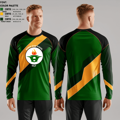 Huron High School Golf 78087390 Long Sleeve Performance Shirt - 2