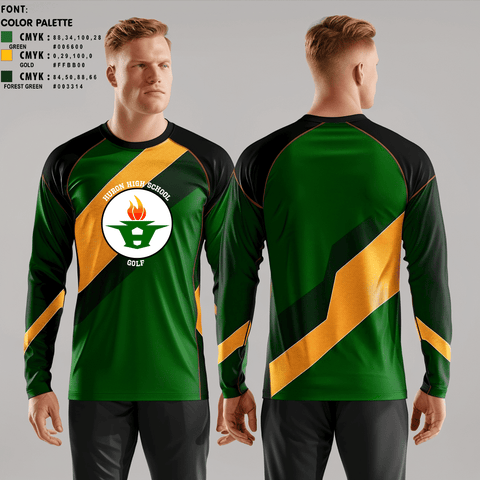 Long Sleeve Performance Shirt, Huron High School Golf, Golf, Teamtime, Team time, sublimation, custom sports apparel, team uniforms, spirit wear, spiritwear, sports uniforms, custom shirts, team store, custom team store, fundraiser sports, apparel fundraiser