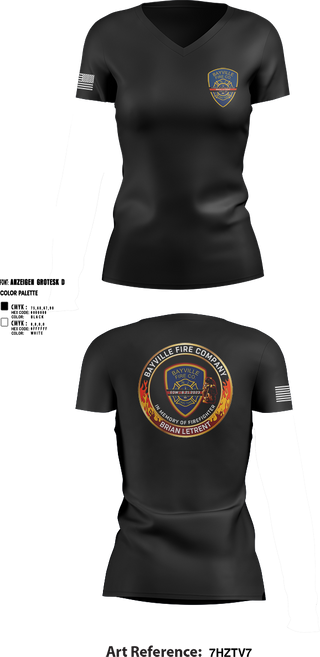 Womens Short Sleeve Vneck Shirt, BVFC, Fire Department, Teamtime, Team time, sublimation, custom sports apparel, team uniforms, spirit wear, spiritwear, sports uniforms, custom shirts, team store, custom team store, fundraiser sports, apparel fundraiser