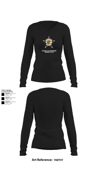 Womens Long Sleeve Vneck Shirt, Bluecrew law enforcement motorcycle club, , Teamtime, Team time, sublimation, custom sports apparel, team uniforms, spirit wear, spiritwear, sports uniforms, custom shirts, team store, custom team store, fundraiser sports, apparel fundraiser