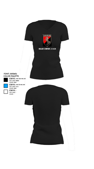 Womens Short Sleeve Vneck Shirt, Dealer Company, 1/11 ACR, Army, Teamtime, Team time, sublimation, custom sports apparel, team uniforms, spirit wear, spiritwear, sports uniforms, custom shirts, team store, custom team store, fundraiser sports, apparel fundraiser