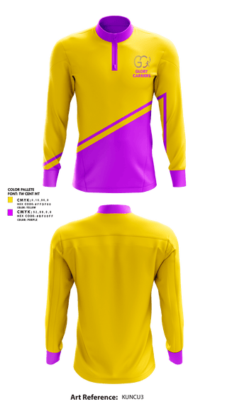 Quarter Zip Jacket, Glory Carriers, Track & Field, Teamtime, Team time, sublimation, custom sports apparel, team uniforms, spirit wear, spiritwear, sports uniforms, custom shirts, team store, custom team store, fundraiser sports, apparel fundraiser
