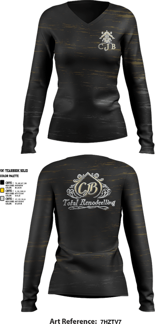 Womens Long Sleeve Vneck Shirt 1, CJB total remodeling llc, , Teamtime, Team time, sublimation, custom sports apparel, team uniforms, spirit wear, spiritwear, sports uniforms, custom shirts, team store, custom team store, fundraiser sports, apparel fundraiser