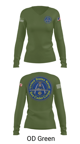 Women's Long Sleeve Vneck Shirt, Battleship misssouri, Navy, Teamtime, Team time, sublimation, custom sports apparel, team uniforms, spirit wear, spiritwear, sports uniforms, custom shirts, team store, custom team store, fundraiser sports, apparel fundraiser