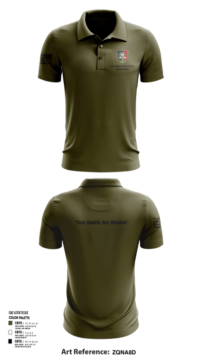 U.S. Army Health Clinic - Baumholder 42265508 Short Sleeve Performance Polo - 130