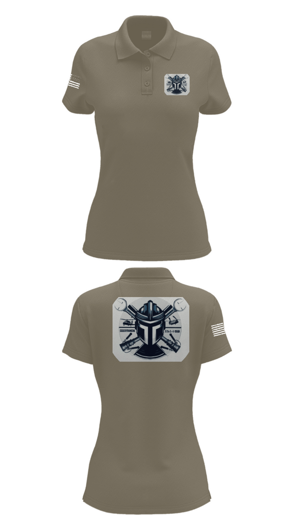 Women's Short Sleeve Performance Polo, 2-4 GSAB ECHO CO., Army, Teamtime, Team time, sublimation, custom sports apparel, team uniforms, spirit wear, spiritwear, sports uniforms, custom shirts, team store, custom team store, fundraiser sports, apparel fundraiser
