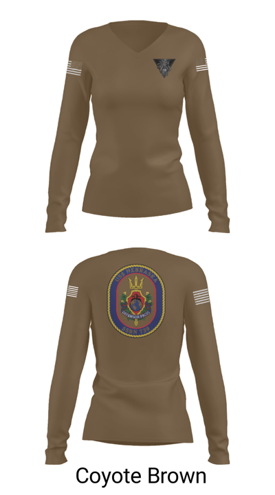 USS Nebraska 93337637 Women's Long Sleeve V-neck Shirt - 15