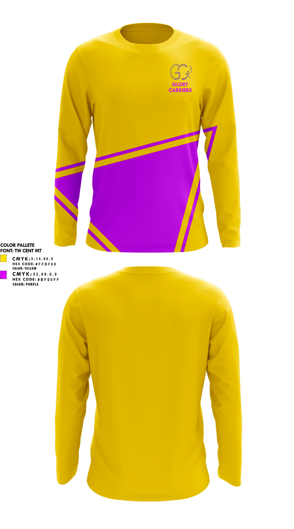 Long Sleeve Performance Shirt, Glory Carriers, Track & Field, Teamtime, Team time, sublimation, custom sports apparel, team uniforms, spirit wear, spiritwear, sports uniforms, custom shirts, team store, custom team store, fundraiser sports, apparel fundraiser