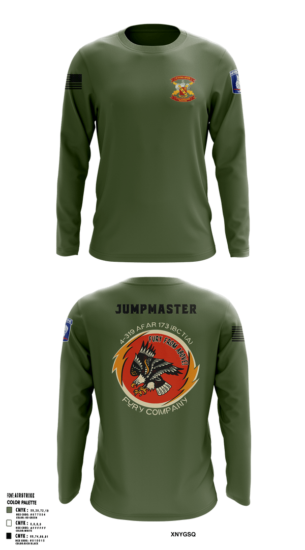 Long Sleeve Performance Shirt, FCO 4-319 AFAR, 173 IBCT(A), Army, Teamtime, Team time, sublimation, custom sports apparel, team uniforms, spirit wear, spiritwear, sports uniforms, custom shirts, team store, custom team store, fundraiser sports, apparel fundraiser