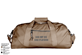 Duffle Bag, 346 MP CO 3rd Platoon, Army, Teamtime, Team time, sublimation, custom sports apparel, team uniforms, spirit wear, spiritwear, sports uniforms, custom shirts, team store, custom team store, fundraiser sports, apparel fundraiser