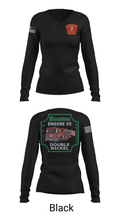 Boston Fire Department Engine 55 92329378 Women's Long Sleeve V-neck Shirt -1 37