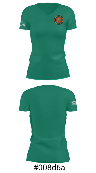 464 infantry 33757917 Women's Short Sleeve V-neck Shirt - 4