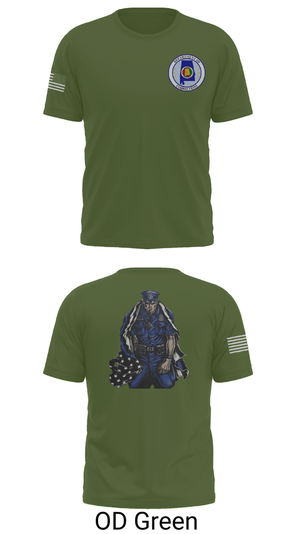 Short Sleeve Performance Shirt, Alabama Department of Corrections, Police, Teamtime, Team time, sublimation, custom sports apparel, team uniforms, spirit wear, spiritwear, sports uniforms, custom shirts, team store, custom team store, fundraiser sports, apparel fundraiser