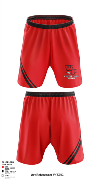 Western Plains High School Football 50585317 Athletic Shorts With Pockets - 1