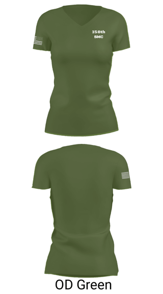 Women's Short Sleeve Vneck Shirt, 158th SMC, Army, Teamtime, Team time, sublimation, custom sports apparel, team uniforms, spirit wear, spiritwear, sports uniforms, custom shirts, team store, custom team store, fundraiser sports, apparel fundraiser